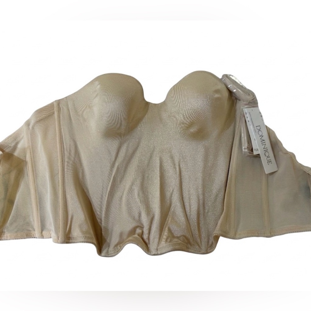 Dominique Beige Strapless Longline Bustier
